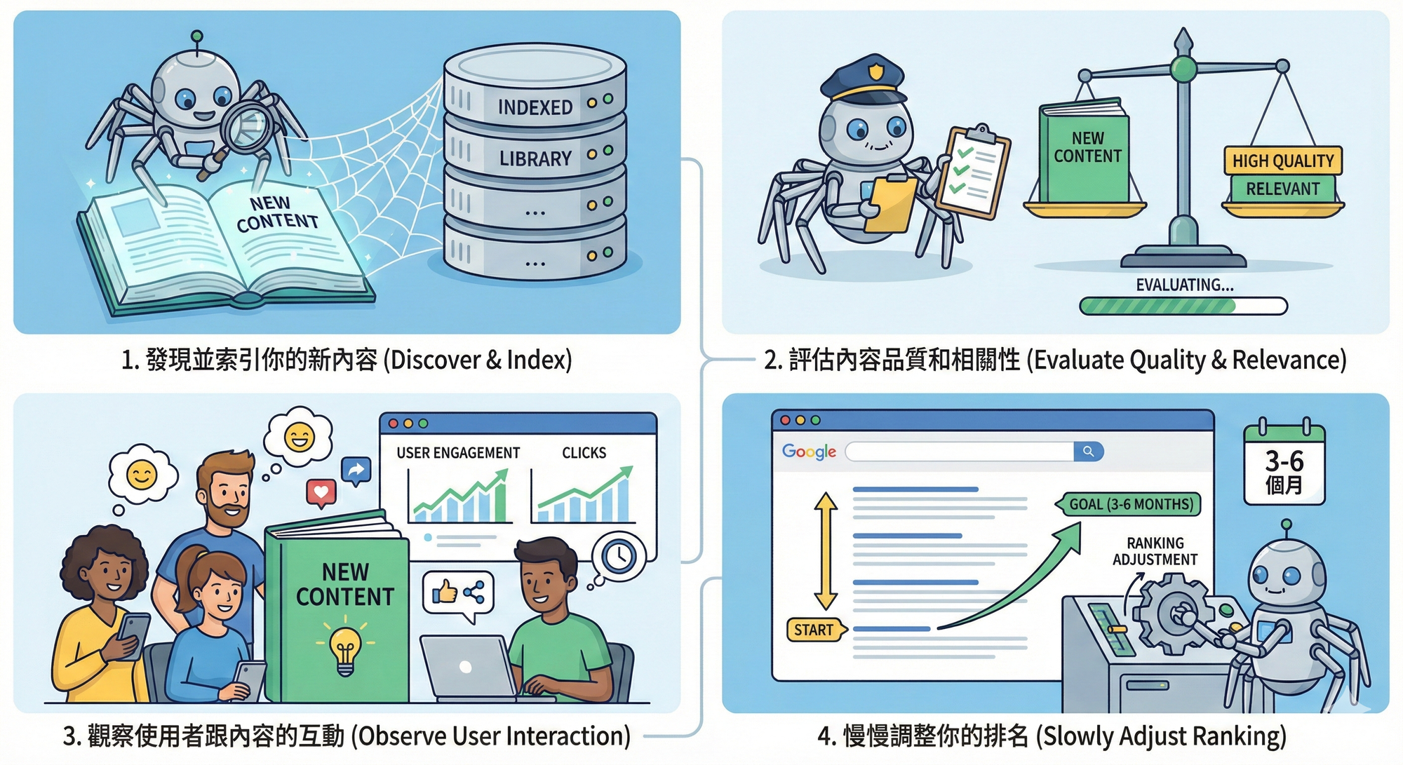 SEO 多久可以看到成效?一般來說約 3-6 個月。