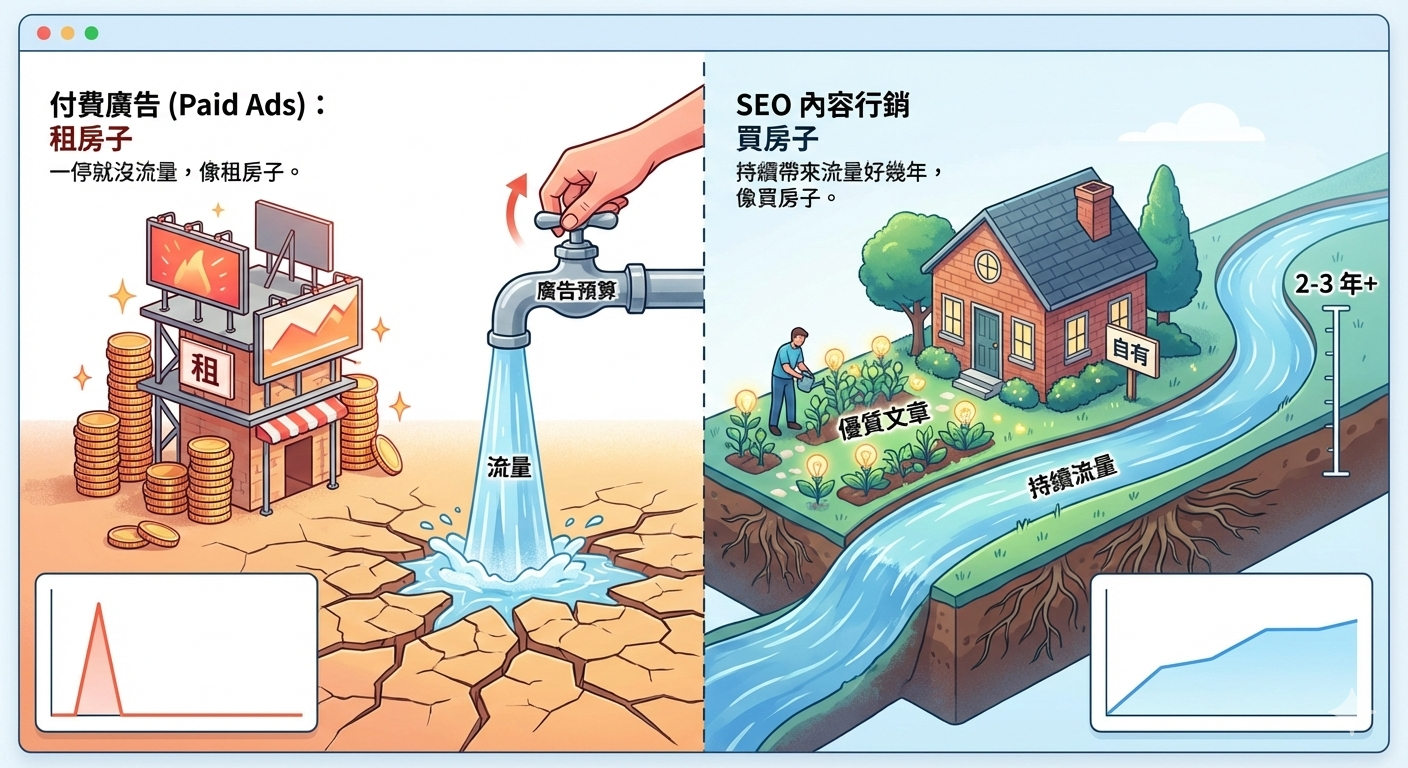 SEO 跟付費廣告最大的差別