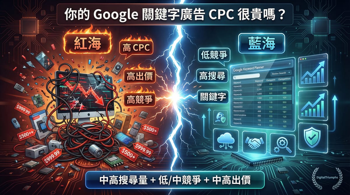 怎麼用 Google 關鍵字規劃工具，找出屬於你的藍海市場？