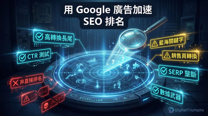 用 Google Ads 關鍵字廣告能加速 SEO 排名嗎？5 個實戰方法幫你找到排名捷徑！