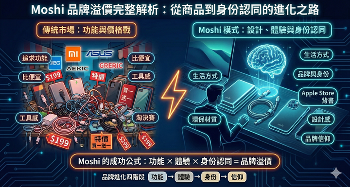 來看看 Moshi 怎麼做到價格比競爭對手貴 2-3 倍卻持續熱銷。